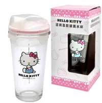 在飛比找樂天市場購物網優惠-Hello Kitty掀蓋式玻璃水杯450ml