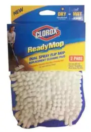 Clorox Ready Flip Mop Refill Dual Spray Wet Dry Replacement Cleaning Pads 2 pk