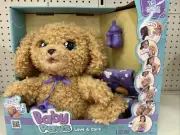 BABY PAWS Love and Care Labradoodle, INTERACTIVE Plush Puppy that REACTS to your