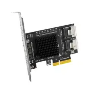 New 20Gbps SFF-8087 Mini-SAS SATA 3.0 Expansion Card 8Ports HDD SSD Cable
