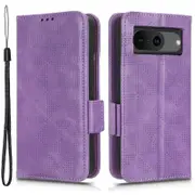 For Google Pixel 8 Imprinted Triangle Stand Cover Phone Wallet PU Leather Phone Case