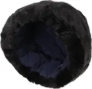 [JEWEDECO] Elderly Cotton Hat Snow Man Outdoor Beanie Hat Trendy Sombrero Ruso Negro Hombre Fur Gorros Winter Russian Hat Warm Plush Russian Hat Cold Hat Men Hats Imitation Black
