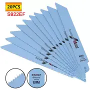 20PCs S922EF Reciprocating Saw Blades Set 150mm For Bosch Makita Metal Cutting