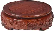Display Stand Pedestal Wooden Vase Base Mahogany Buddha Statue Base Handicrafts Ornament Base Bonsai Potted Odd Stone Display Stand Pedestal Bases (Round) Bonsai Pedestal (Size : B)