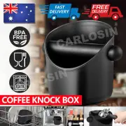 Coffee Knock Box Waste Container Grinds Tamper Tube Bin Black Bucket NEW
