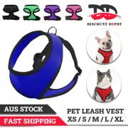 Breathe Dog Cat Puppy Soft Vest Mesh Adjustable Pet Harness Braces Clothe Leash