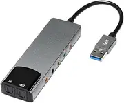 USB External Sound Card 5.1 Channel SPDIF Optical Audio Sound Card Adapter for PC Laptop Desktop