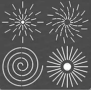 CRAFTREAT DOT Mandala Stencil Theme Dot Mandala Outlines 6"X6"