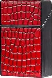 [Lorxilar] Cigarette Case Holder for Women Men Portable Cigarette Case Plastic King Size 85mm 20 Capcity,One Size,Red