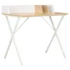 Home Office Desk Computer Study Student Craft Work Table Minimalist Steel White