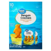 Great Value Baked Cheddar Penguin Crackers 1oz 10 Pack – Fun & Tasty Snack