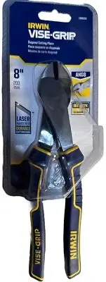 IRWIN TOOLS 1968333 VISE-GRIP 8" DIAGONAL CUTTING PLIERS ANG8