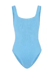 Hunza G Seersucker Swimsuit - Blue - One Size One Size