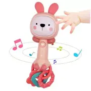 Musical Light-Up Toy and Teething Ring for Toddlers Sensory Chew and Rabbit
