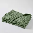 Pilbeam Living Certified Organic Cotton Waffle Throw Blanket -Limestone
