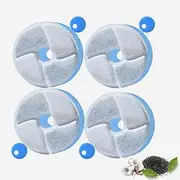 Supreme Crafted Pet Dog Cat Water Fountain Filter for 2.6L - Quad Layer Carbon Filter Pack of 4 - Ideal for Pet Water Fountain Filter - Enhance Cat Drinking, Effective Filtration, 2 Months+ Supply