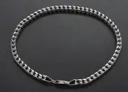 BM40 Mens Franco Solid Sterling Silver 925 Chain Bracelet. 9" 15.7gr
