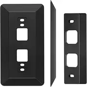 Wall Plate Come with L35°/R35 ° Wedge Compatible with Eufy Battery Video Doorbell 2K HD Resolution (Battery -Powerd), Plastic Material Adjustment Mounting Wall Plate Wedge Kit, Black