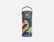 NEW, THERMOS FUNTAINER 12OZ Insulated Kids Straw Bottle, Dinosaurs KID BIN #132