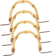 SOLUSTRE 4Pcs Replaceable Teapot Grip Bamboo Kettle Handles for Home Use Lightweight and Compact Design Accessory for Teapots and Household Kettles