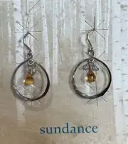 NWOT Sundance Catalog Silver Citrine Briolette Earrings