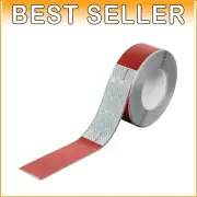 High-Intensity Red & White Reflective Tape - 10-Year Performance for Outdoor Use