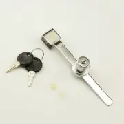 Keyed Display Case Showcase Lock Sliding Glass Cabinet Door Lock + 2 Keys