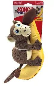 KONG Pull-A-Partz Pals Monkey Medium Squeaky Toss & Tug Dog Fetch Toy
