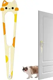 Cat Door Latch Keep Dog Out - Kitten Gates Stopper,Anti-Pinch 15 Sizes Adjustable No Drill Pet Containment Prop for Pantry Closet Rental Property Apartment Bedroom Toilet