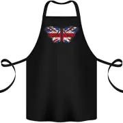 Union Jack Butterfly British Britain Flag Cotton Apron 100% Organic