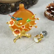 30ML Glass Sample Perfume Bottle Empty Bird Flower Decorative Refillable Travel
