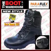 Paraflex 'PARATEC' 8 Inch Composite Toe Black Safety Boot Zip Side – Lightweight