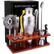 Bar Set 11-Piece Bartender Kit - Cocktail Shaker Set Bar Tool Set for Home and P