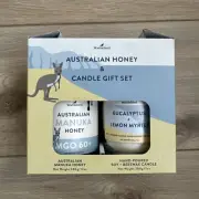 Wattlebird Holiday Gift Set Raw Australian Manuka Honey MGO 60+ Candle new