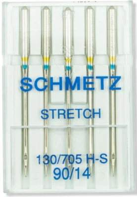 5 Schmetz Sewing Machine Needles 90er Stretch Flat Shank 130/705 Stretch