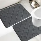 Memory Foam Bathroom Rugs Set, Ultra Soft Bath Mats for Bath Floor Set of 2, ...