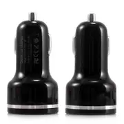 2PCS Dual USB Ports Fast Car Charger For iPhone X 8Plus Oneplus 5t Xiaomi 6 Mi A1 S8 BLACK COLOR