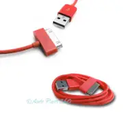 100X 10FT USB 30 PIN RED CABLE DATA SYNC CHARGER SAMSUNG GALAXY TAB TABLET 10.1