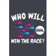 Who will win the race: Gender Reveal Notebook-College Blank Lined 6 x 9 inch 110 pages - Gender Reveal Journal for Writing-Gender Reveal Love