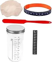1 Set of Sourdough Starter Spatula Glass Bottle Sourdough Starter Jar for Sourdough Bread Baking