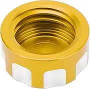 Grcfumo Motorcycle Radiator Cap, Rustproof Motorcycle Water Tank Cap, Colorfast Leakproof Aluminum Alloy Water Tank Cooling Cover Cap for Motorcycle (Gold)