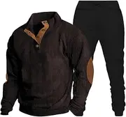 [Generic] Jackets Suite for Men + Solid Color Sweatpants Set Breathable Wrinkle Two Breathable Set Rolled Sleeve Shirt Pants Set Mens Slim Suit Set