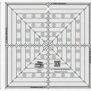 "PerfectSquare 9.5" Quilt Ruler - Precision Fussy Cut & Square It Up Tool"