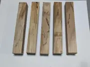 Pen Blanks Spalted Hard Maple -7/8 x 7/8 x 6 Inch- 5 total New Kiln Dried
