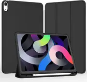 MCC iPad 9.7" 2018 6th Gen Case Cover Soft Back Pencil Slot Holder Apple 6 [Black]