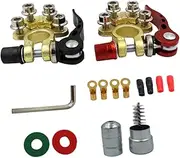 iplusmile 1Set Car Battery Terminal Connectors Clips Quick Disconnect Battery Clamps with Insulation Pads Durable Battery Connectors for Vehicles Easy Installation and Corrosion