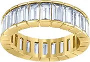 [JewelryWeb] 925 Sterling Silver Yellow tone Womens Baguette CZ Single Row Stackable Eternity Engagement Ring 6mm-Eternity-Ring for Women