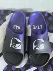 Crocs Taco Bell Live Más Mellow Slide Sandals Slippers - Size 8M/10W - Brand New