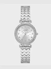 GUESS Women's Silver Enchantment Link Watch