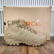 Merrell Moab Velocity Tactical Mid WP Mens Sz 9.5 M Tan Waterproof Hiking Boots
